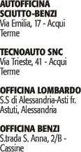 AUTOFFICINA SCIUTTO-BENZI